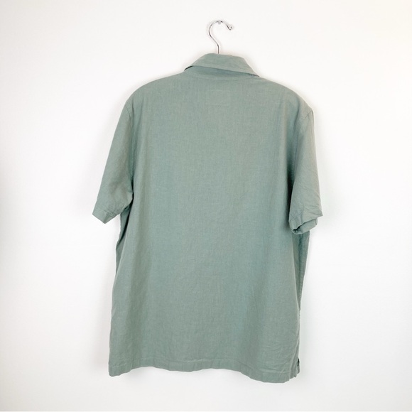 Folk Sage Green Floral Men's Shirt - Picture 2 of 9